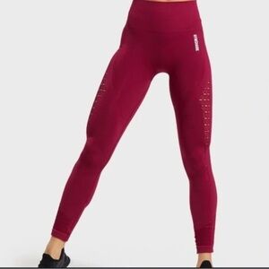 Gymshark Women's Burgundy Leggings